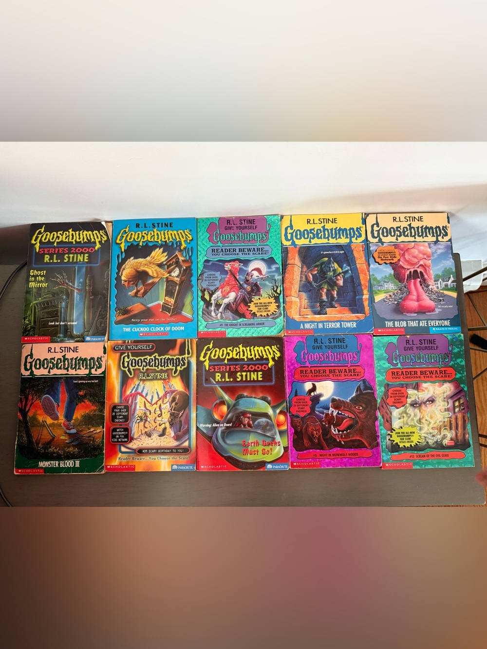 Vintage Goosebumps Books Lot of 10 R.L. Stine Scholastic Paperbacks